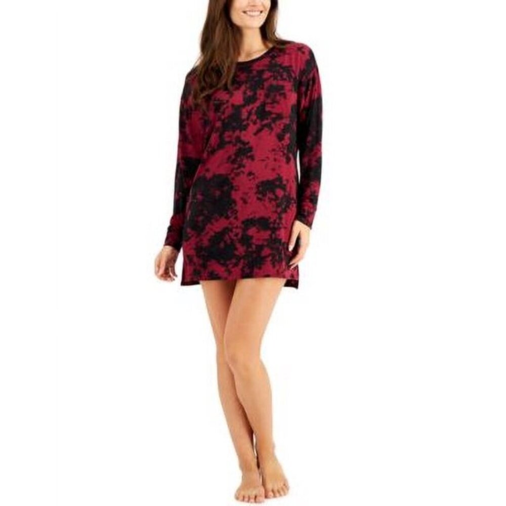 Jenni Womens Printed Soft Knit Sleep Shirt
